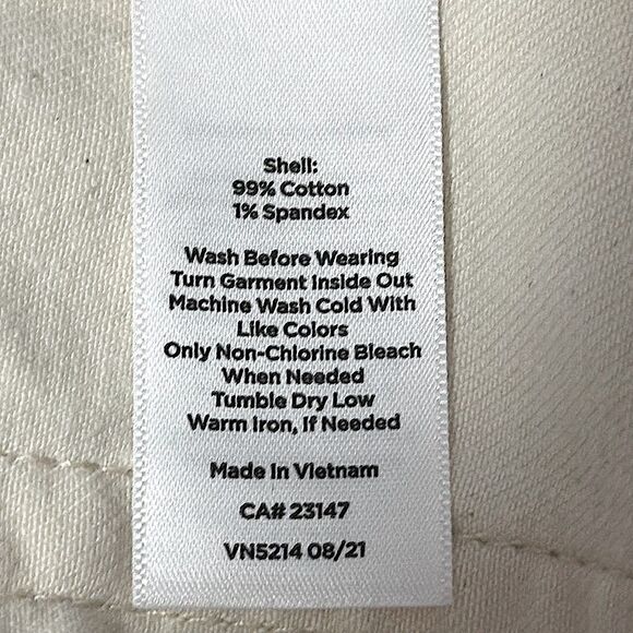 Talbots Modern Ankle Jeans Size 16P Denim Cream Color - Picture 10 of 10